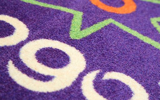 Close up product image of PrintPlush Logo Mat made from Plush nylon carpet top with nitrile rubber backing