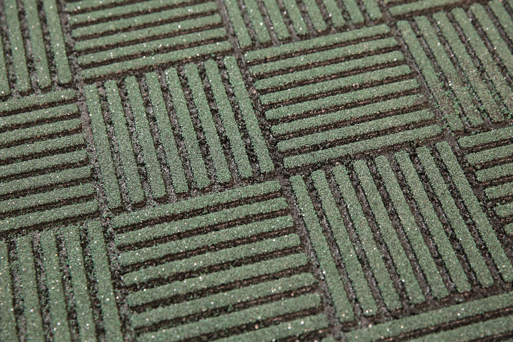Close up of the unique pattern of the CleanScrape mat which is highly effective at removing dirt and debris from shoes.