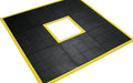 Product image of rubber 24/Seven Interlocking Rubber mat with yellow safety ramps in square formation