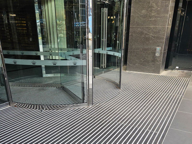 Aluminium Architectural Matting | Ply Rubber Insert | Clear Aluminium | Custom Size