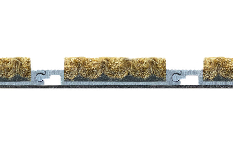 Side profile image of Camel Superguard inserts in Aluminium Architecture Matting 