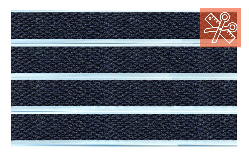 Full product image of Demin Superguard Inserts in Aluminium Architecture Mat - Made to Measure