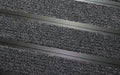 Close up image of Black Granati inserts in Black ARCHIMAT aluminium architectural matting