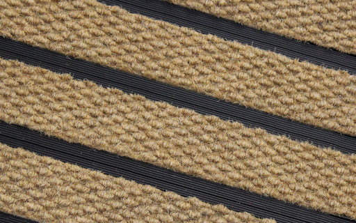 Close up image of Camel Superguard inserts in Black ARCHIMAT aluminium architectural matting
