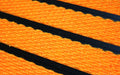 Close up image of Orange Superguard inserts in Black ARCHIMAT aluminium architectural matting