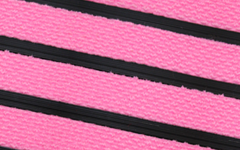 Close up image of Pink Superguard inserts in Black ARCHIMAT aluminium architectural matting