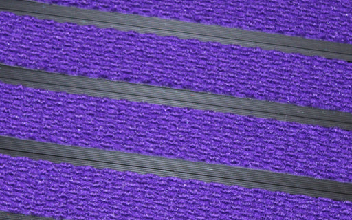 Close up image of Purple Superguard inserts in Black ARCHIMAT aluminium architectural matting