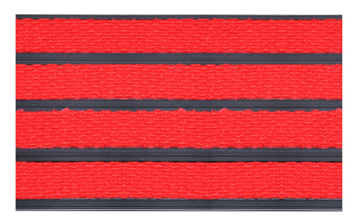 Full product image of Bright Red Superguard inserts in Black ARCHIMAT aluminium architectural matting - Made to Measure