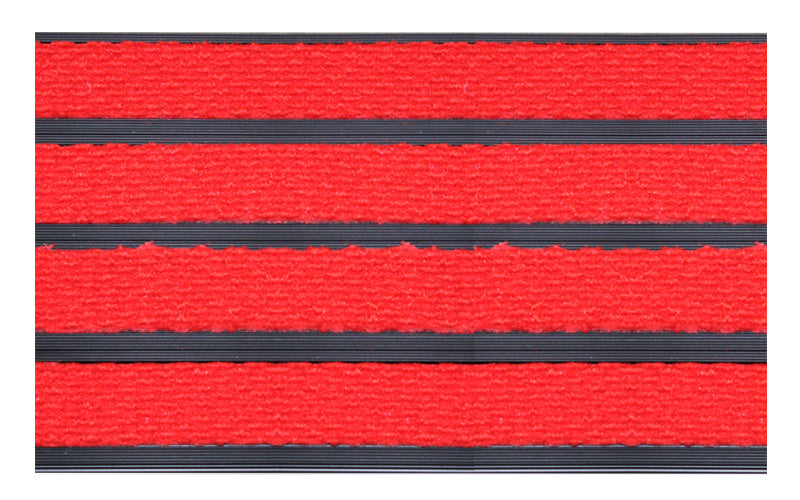 Full product image of Bright Red Superguard inserts in Black ARCHIMAT aluminium architectural matting - Made to Measure