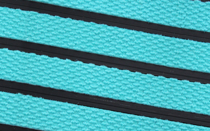 Close up image of Turquoise Superguard inserts in Black ARCHIMAT aluminium architectural matting
