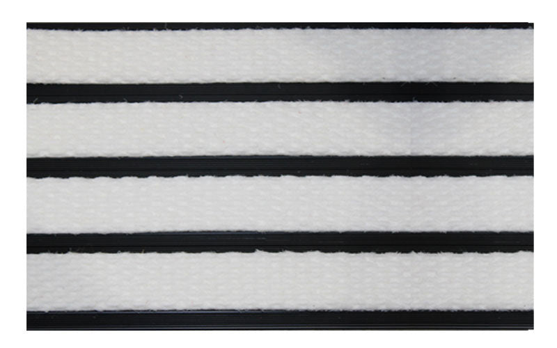 Full product image of White Superguard inserts in Black ARCHIMAT aluminium architectural matting - Made to Measure