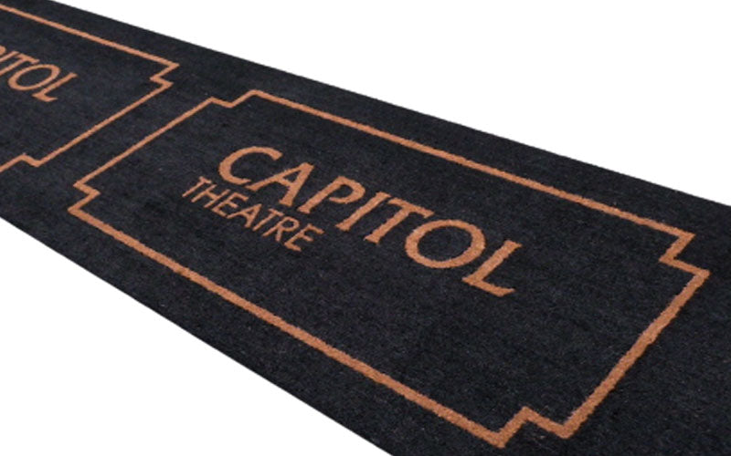 Coir Logo Inlay Mat | Black | Custom Size