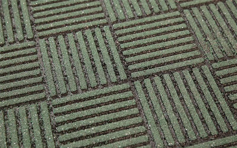 Close up of the unique pattern of the CleanScrape mat which is highly effective at removing dirt and debris from shoes.