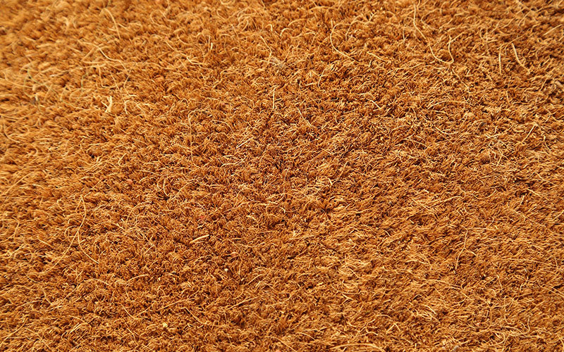 Close up product image of natural coir matting