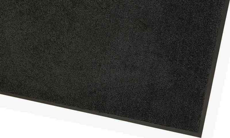 Corner product image of black, Entry Plush Mat made for commercial and residential entrances