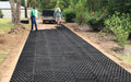 Insitu image of the ground stabilising pavers used on a farm.