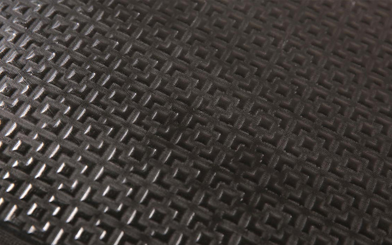 Close up product image of black nitrile rubber Happy Feet Texture Top Mat 
