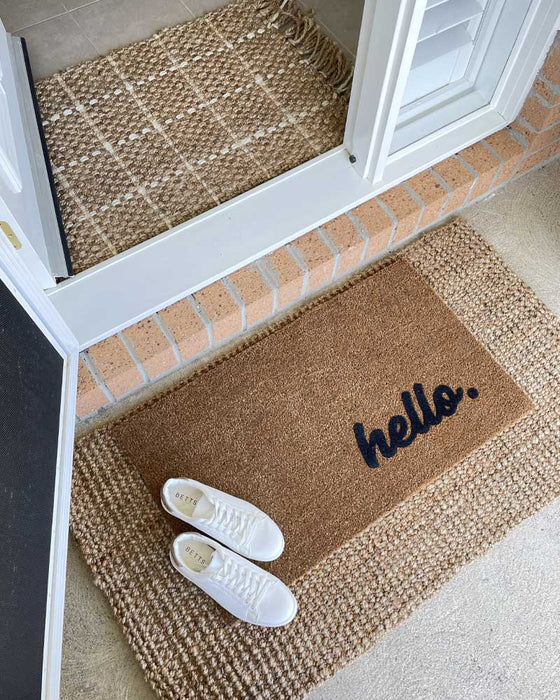 Hello Doormat Embossed