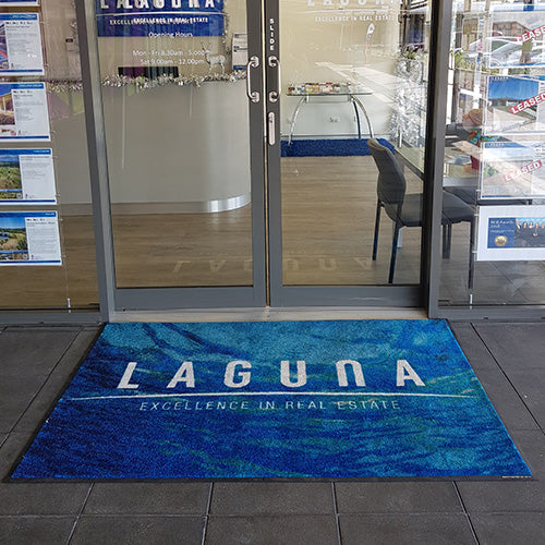 Insitu product image of High Def Printed Mat at real estate agent office entrance