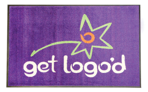 Full product image of PrintPlush Logo Mat made from Plush nylon carpet top with nitrile rubber backing