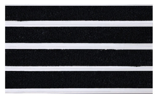 Full product image of Black Coir inserts in Silver ARCHIMAT aluminium architectural matting - Made to Measure