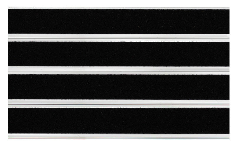 Full product image of Black Metro inserts in Silver ARCHIMAT aluminium architectural matting - Made to Measure