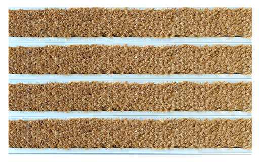 Full product image of Natural Coir inserts in Silver ARCHIMAT aluminium architectural matting - Made to Measure