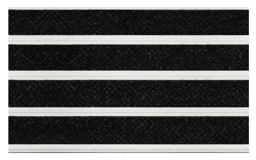 Full product image of Black Reno inserts in Silver ARCHIMAT aluminium architectural matting - Made to Measure