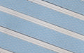 Close up image of Baby Blue Superguard inserts in Silver ARCHIMAT aluminium architectural matting