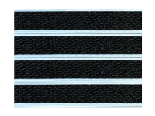 Full product image of Black Superguard inserts in Silver ARCHIMAT aluminium architectural matting - Made to Measure
