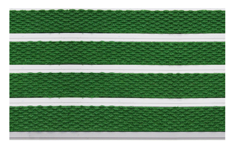Full product image of Kelly Green Superguard inserts in Silver ARCHIMAT aluminium architectural matting - Made to Measure