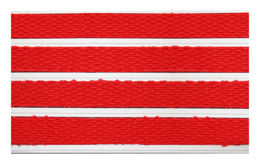 Full product image of Bright Red Superguard inserts in Silver ARCHIMAT aluminium architectural matting - Made to Measure