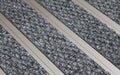 Close up image of Sterling Superguard inserts in Silver ARCHIMAT aluminium architectural matting