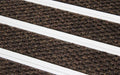 Close up image of Walnut Superguard inserts in Silver ARCHIMAT aluminium architectural matting