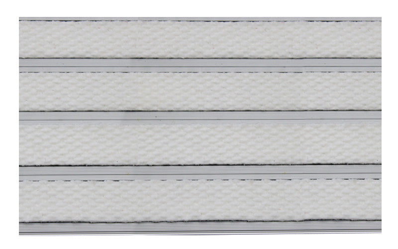Full product image of White Superguard inserts in Silver ARCHIMAT aluminium architectural matting - Made to Measure