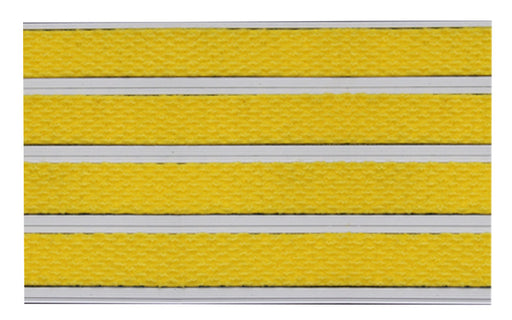 Full product image of Yellow Superguard inserts in Silver ARCHIMAT aluminium architectural matting - Made to Measure