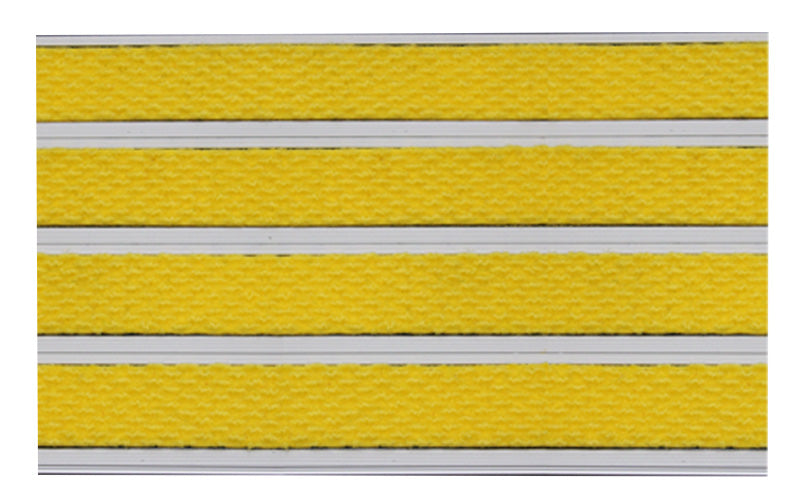 Full product image of Yellow Superguard inserts in Silver ARCHIMAT aluminium architectural matting - Made to Measure
