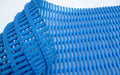 Corner image of the blue safety grip solid mat, made to measure.