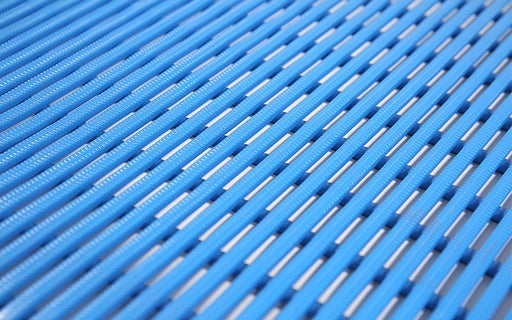 Close up product image of Made to Measure, blue PVC Safety Grip Tubular Mat