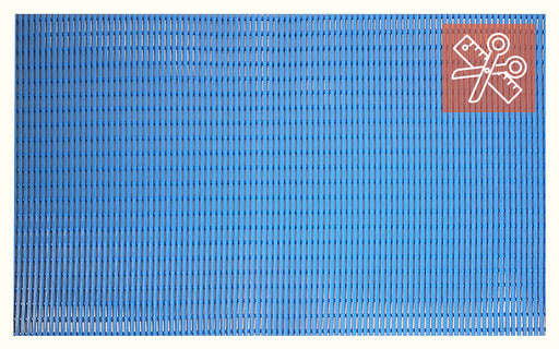 Full product image of Made to Measure, blue PVC Safety Grip Tubular Mat