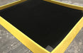 Insitu product image of rubber, black and yellow Sanitising Foot Bath used to disinfect shoes