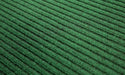 Close up product image of green, polypropylene Tough Rib Mat made for commercial and residential entrances