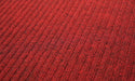 Close up product image of red, polypropylene Tough Rib Mat made for commercial and residential entrances