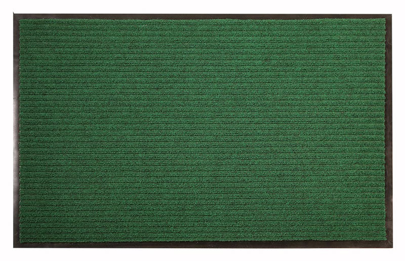 Full product image of the fully rubber edged green tough rib entrance mat.