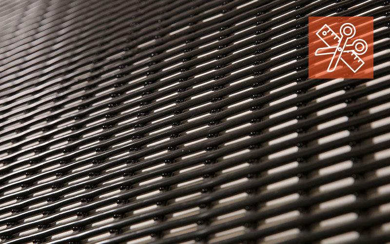Close up product image of made to measure, black Tubular PVC Matting