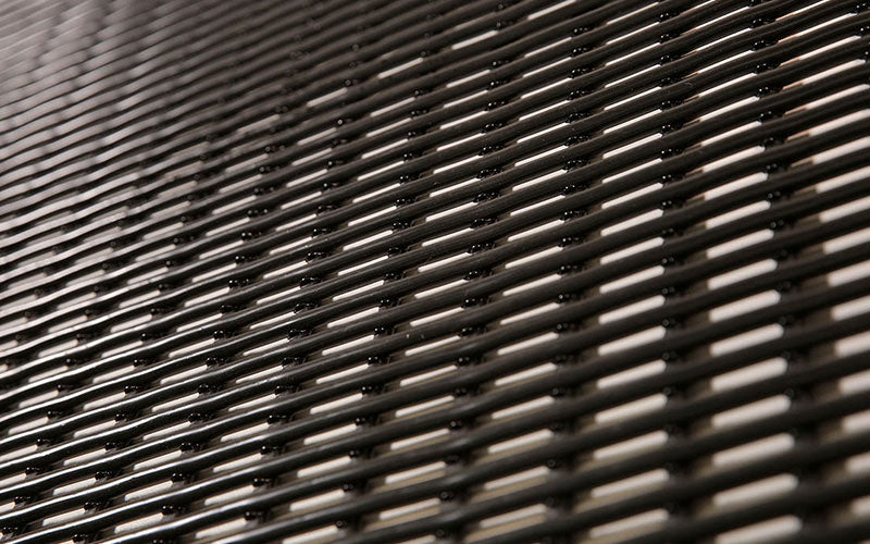 Close up product image of black, Tubular PVC Matting