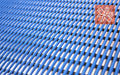 Close up product image of made to measure, blue Tubular PVC Matting