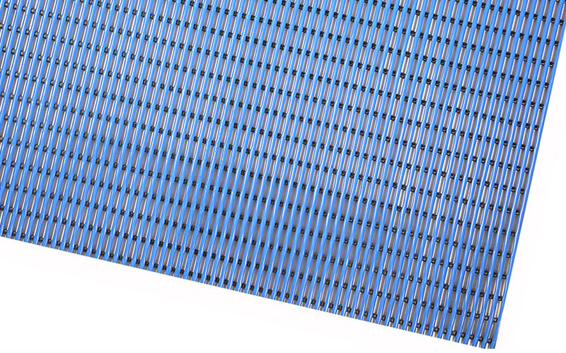 Corner product image of blue, Tubular PVC Matting