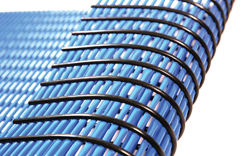 Backing image of made to measure, blue Tubular PVC Matting