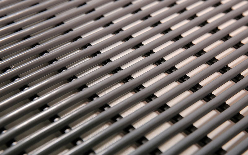 Close up product image of grey, Tubular PVC Matting
